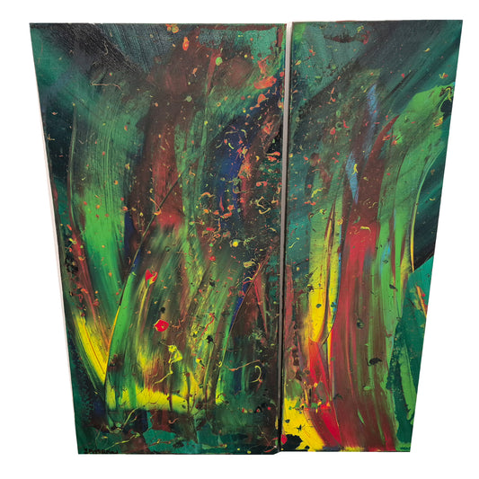 "Ferns" Acrylic - Canvas on Frame by Dally Splendadilo