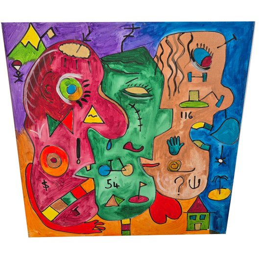 "Heads Up" Acrylic - Canvas on Frame by Dally Splendadilo